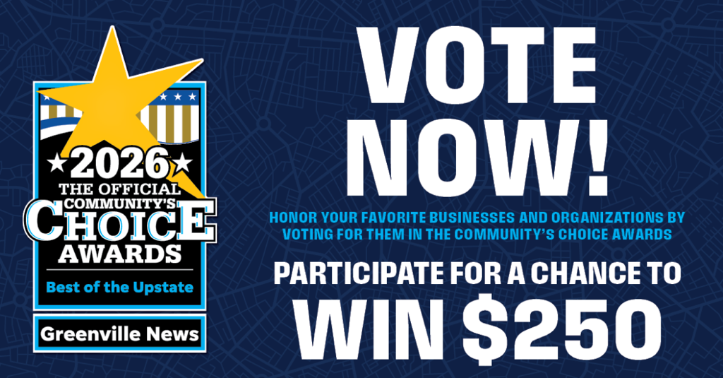 2026 Best of the Upstate Community's Choice Awards Voting Ballot<br />
greenvilleonline.gannettcontests.com</p>
<p>
